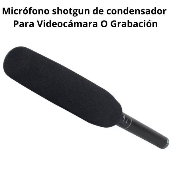 SHOTMIC Micrófono shotgun de condensador P/ Videocámara O Grabación