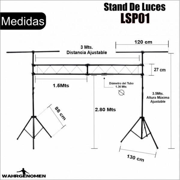 LSP01 Stand Para Luces Profesional Todo Metálico