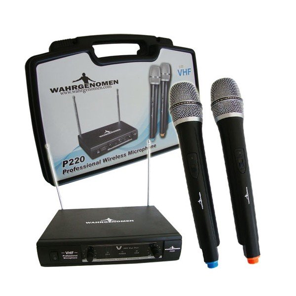 P220 Micrófonos inalámbricos con estuche plástico VHF