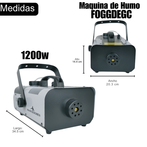 FOGGDEGC Maquina de humo 1200w alámbrica e inalámbrica