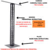 15x15x2 Estructura Perimetral Dj De 2 Metro Para Iluminación